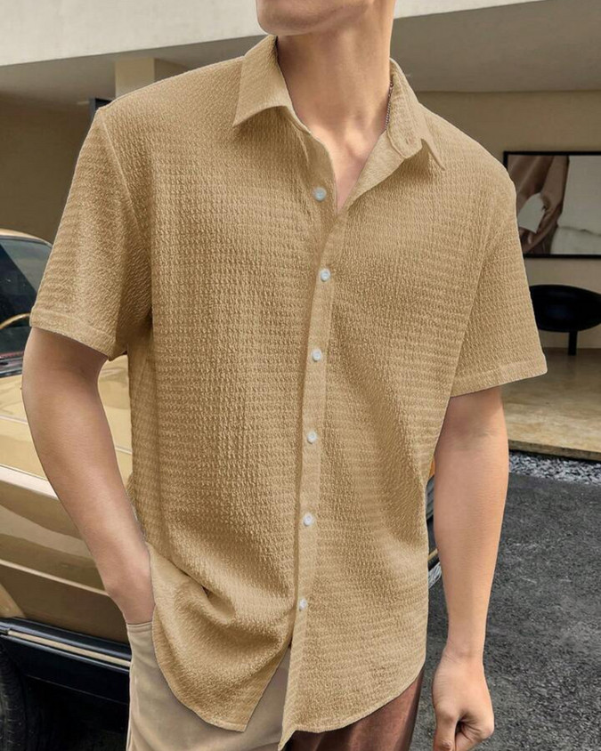 KALP CRAZE Men Striped Casual Beige Shirt Buy KALP CRAZE Men