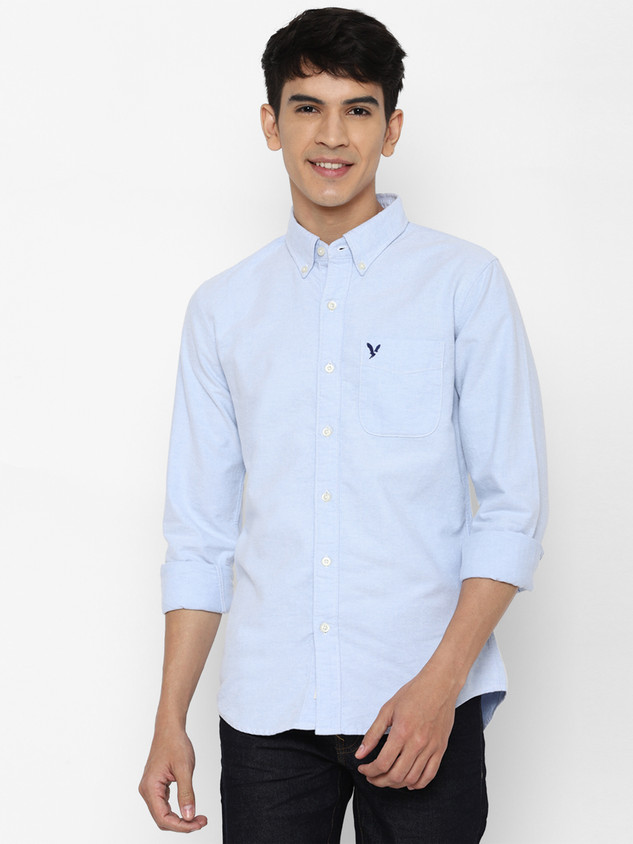 Oxford Shirt American Eagle Dress Shirts AE Slim Fit Solid Oxford