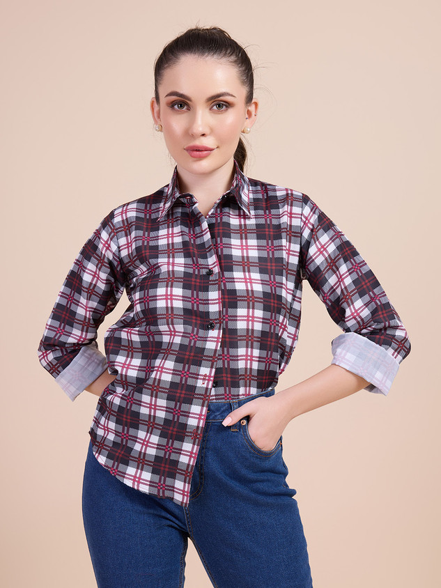 MAHAYANTRA Women Checkered Casual Multicolor Shirt Buy