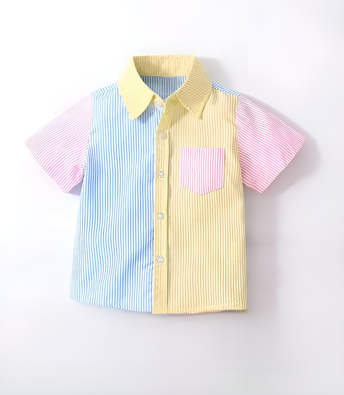 VANI COUTURE Boys Printed Party Multicolor Shirt