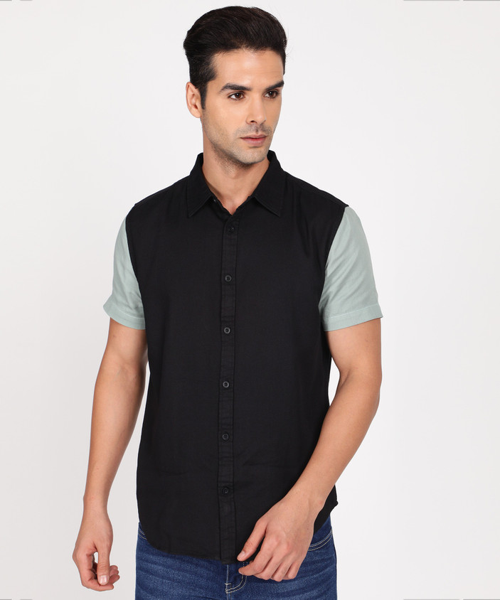 abof by Aditya Birla Men Color Block Casual Multicolor Shirt