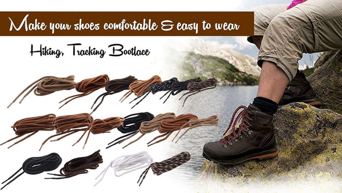 SHOESHINE Round Boot Lace Casual Hiking Shoelace 180cm 4mm Black Shoe Lace