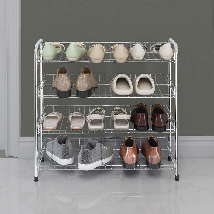 Shelves Steel Slipper Stand Patelraj Pure Stainless Steel Shoe
