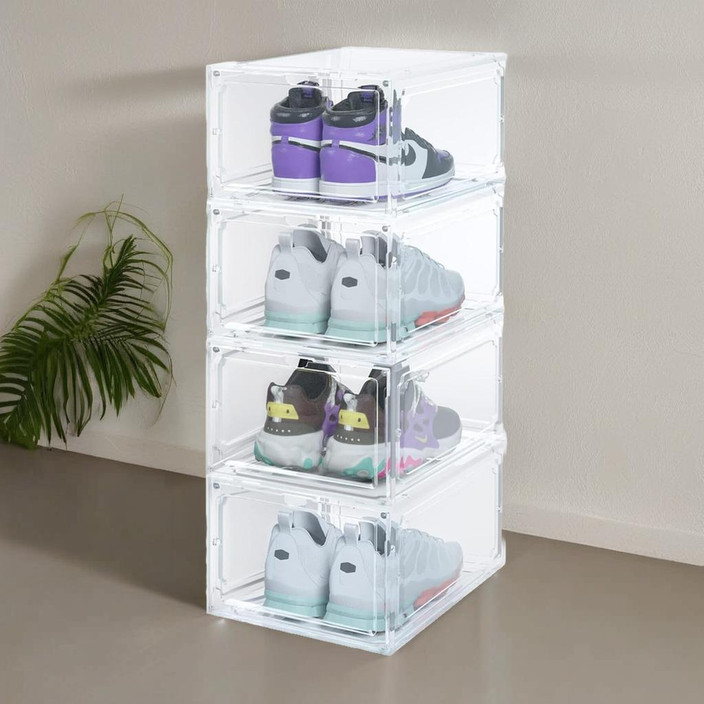 Shoebox Shoe Storage Boxes Stackable Transparent Shoe Organiser