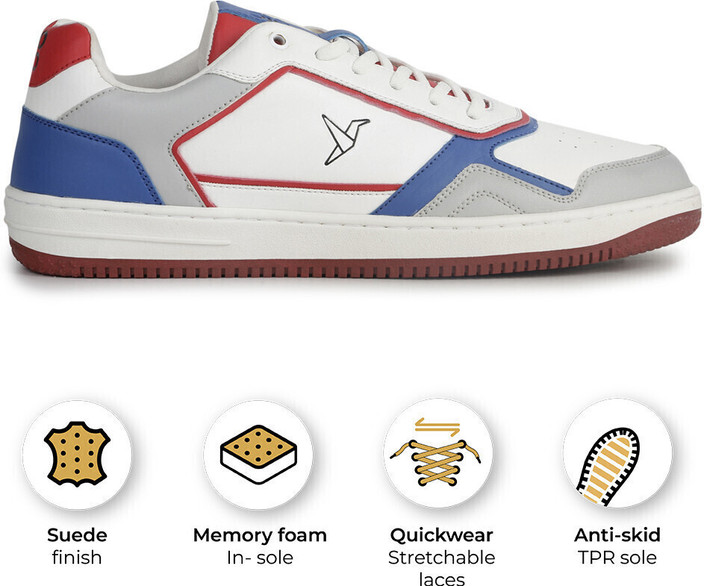 yoho YOHO Colored PU Fashion Sneakers for Men Comfortable Shoes  Cushoned Insole Sneakers For Men