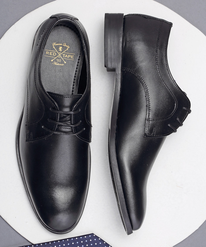 Derby Shoes Red Tape Black Leather Formal Shoes Bond Street By Red