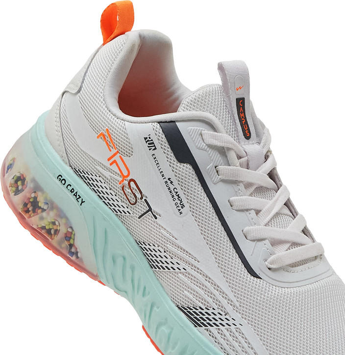 CAMPUS FIRST 's Sports PU Foam Comfort Ball-Tech Support Lace-Up  Running Shoes For Men