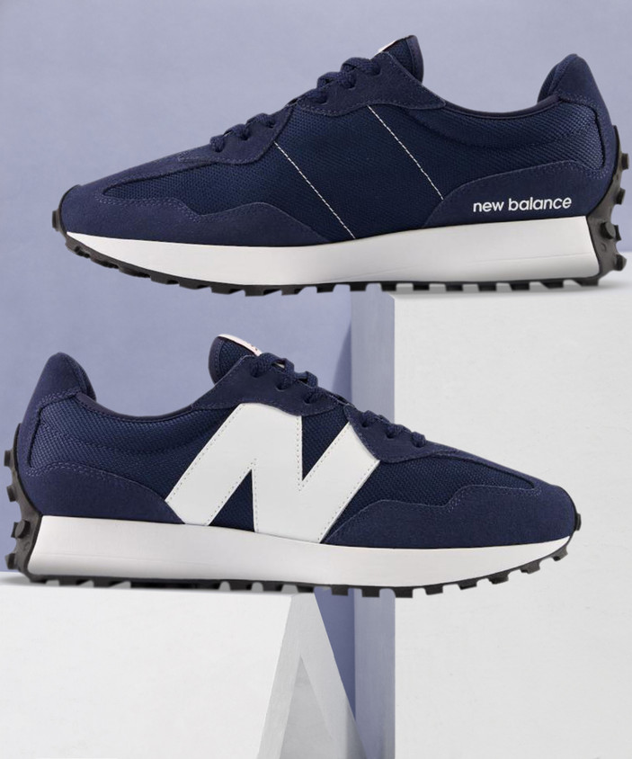 Mens New Balance Navy 327 Trainers New Balance 327 Trainers Mens Shoes