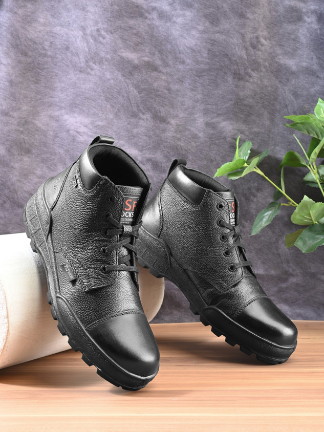 Tsf Police Shoes Tsf Black Leather Formal Shoes Combat Boot Police