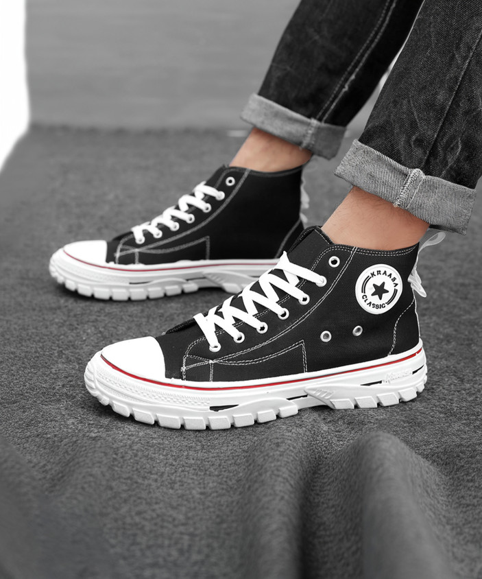 Kraasa Mens Sneakers Casual Kraasa GROOVY Mid-Top Casual Chunky