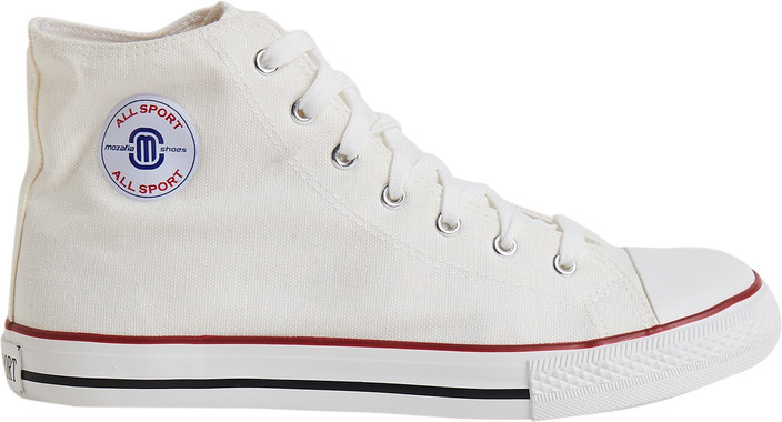 White Shoes Ankle Length Sneakers For Women MOZAFIA