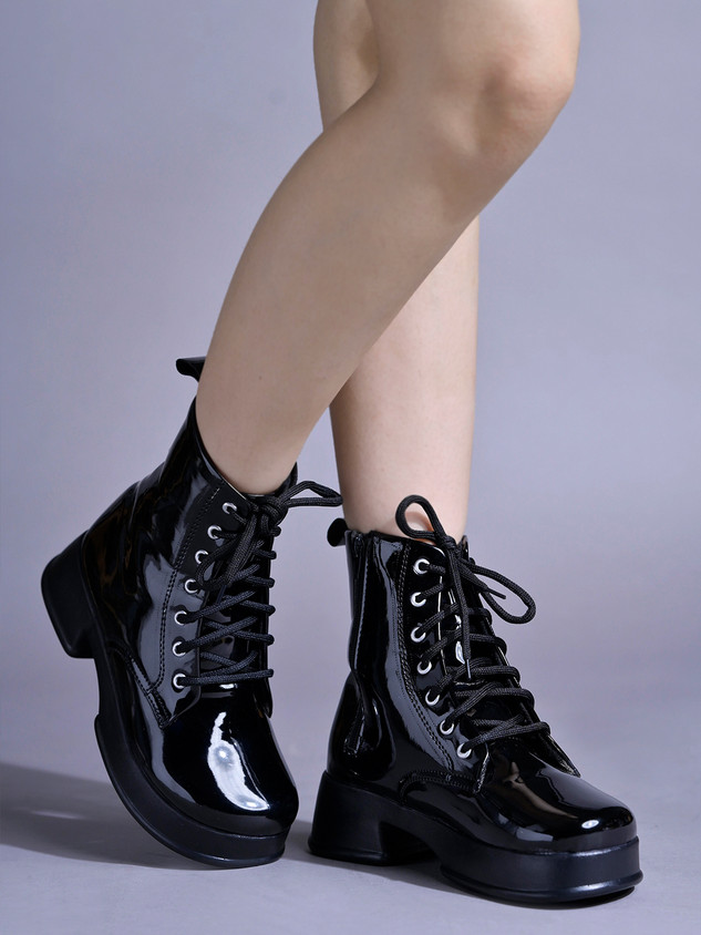 SHOETOPIA Smart Casual Mid Top Winter Boots |Lace-UP Boots For