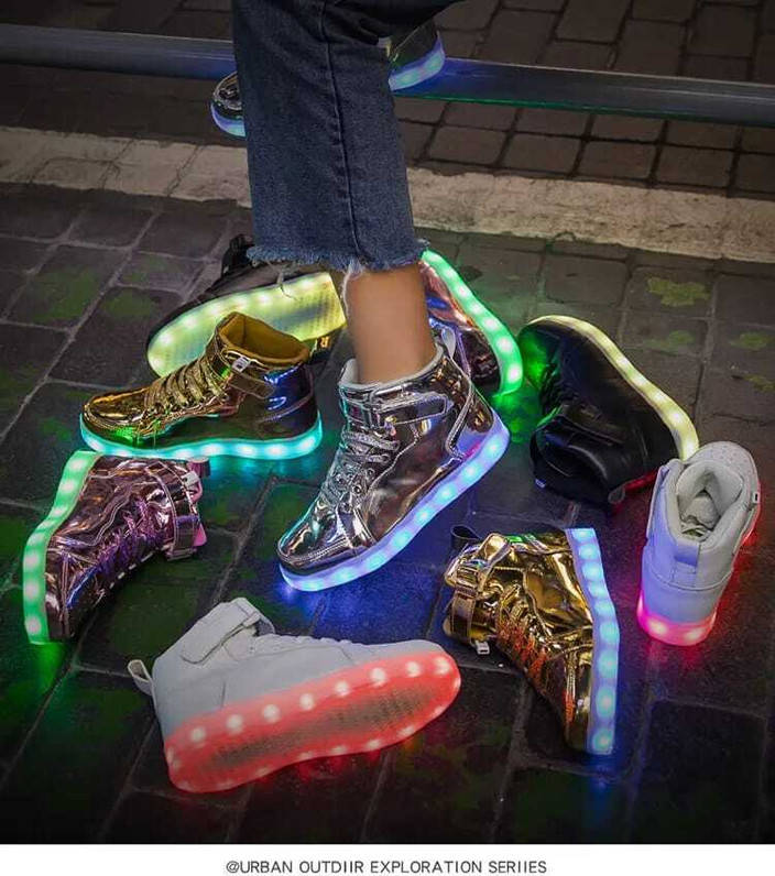 Z Blue Led High Light Glowing with USB Cable+ charging color For Men  Women children Sneakers For Men