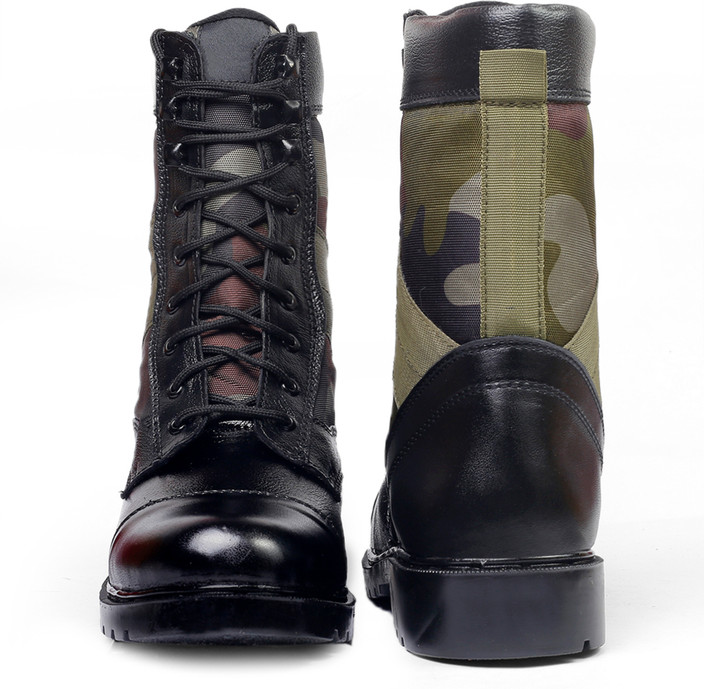 YUVRATO BAXI Yuvrato Baxi Commando Army Leather Boots For Trekking