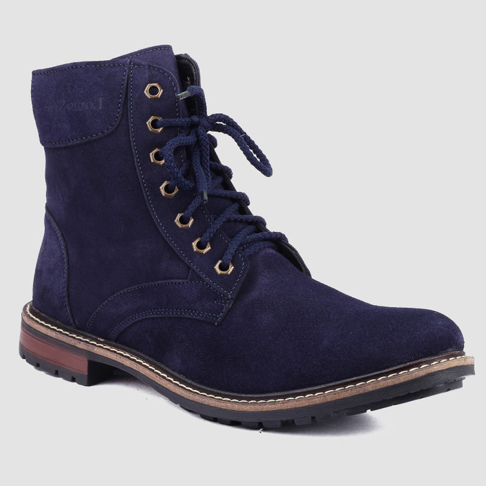 Louis Stitch Mens Blue Suede Chukka Boots Buy Blue Boots For Men