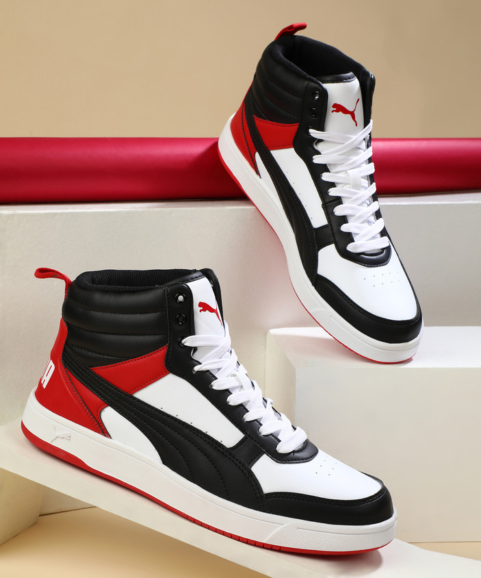 Puma Rebound Puma Red Top Rebound V6 Men's Mid Top Sneakers PUMA
