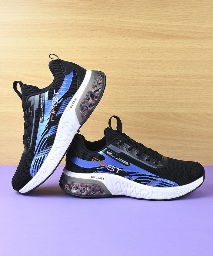 CAMPUS FIRST Men's Sports Shoes PU Foam Comfort Ball-Tech Support  Lace-Up Running Shoes For Men