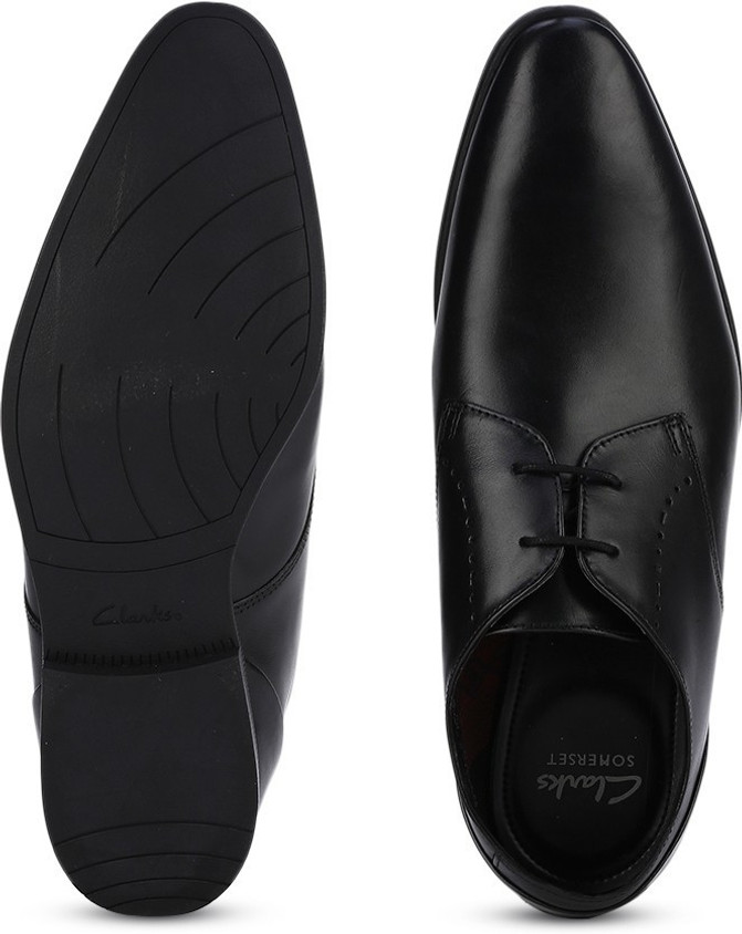 Black Leather Clark Shoes Offers Clarks Fairford Walk Black