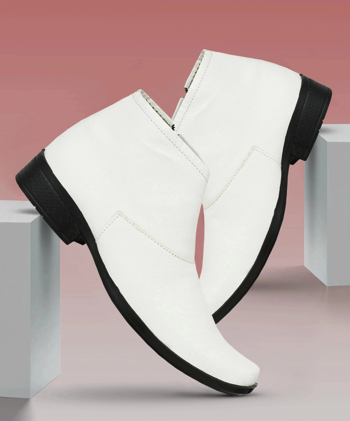 Bxxy White Chelsea Ankle Boots White Chelsea Ankle Boots 2025 - Main Image