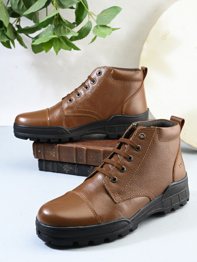 Leather Police Police Boots Brown TSF TSF Leather Uniform Boot