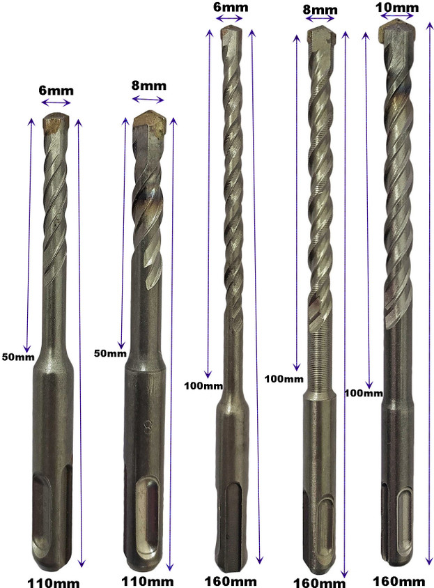 6pcs 5pcs B And Q Masonry Drill Bits Bit Sets 14mm Masonry Drill