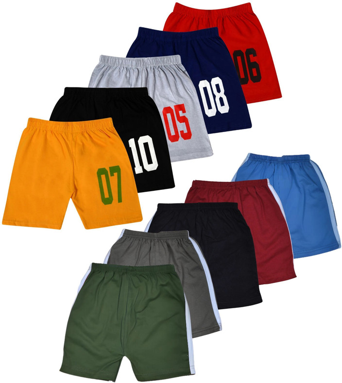 HouseOfCommon Short For Boys Girls Casual Solid Pure Cotton