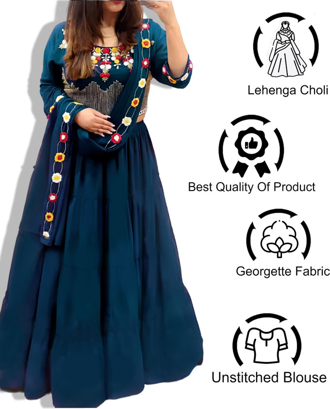 Embroidered Lehenga Flipkart Crop Top Lehenga With Price MADHUR