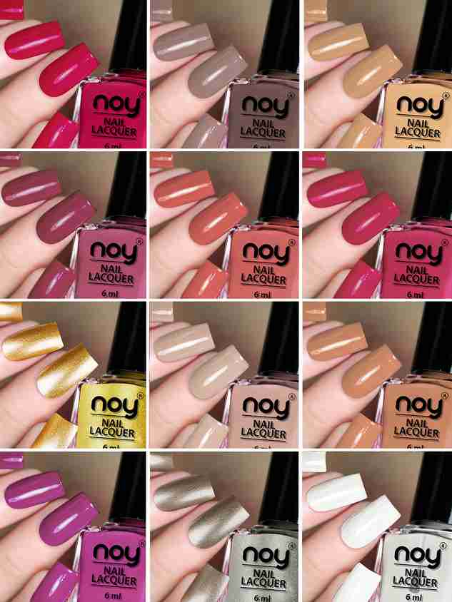 NOY Quick Dry Long Lasting Nail Polish Combo Offer Set of 12 Combo