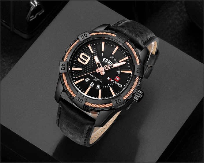 NAVIFORCE 9117 Analog Watch - For Men - Buy NAVIFORCE 9117 Analog Watch -  For Men crisp & Black Belt (NF9117L_B/RG) Online at Best Prices in India |  Flipkart.com