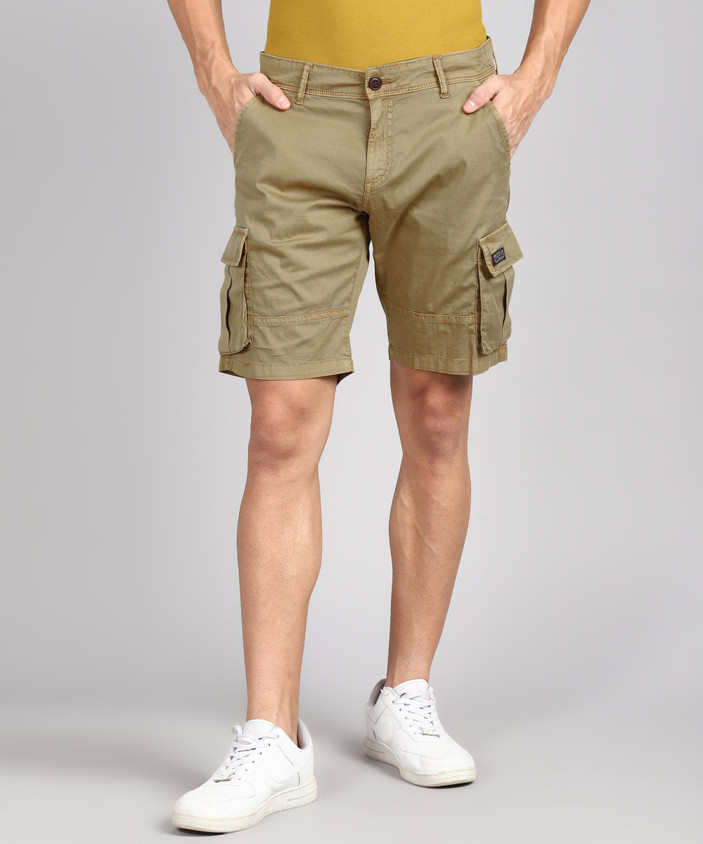 Flipkart Pepe Jeans Short Pepe Jeans Solid Men Beige Cargo Shorts