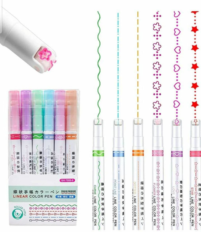 Flipkart Pink Sketch Pen DNP Roller Pen (Linear Colour Pen) Super