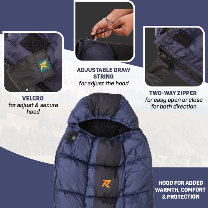 Rocksport Karakoram Rectangular -5°C Sleep Bag Camping Hiking For