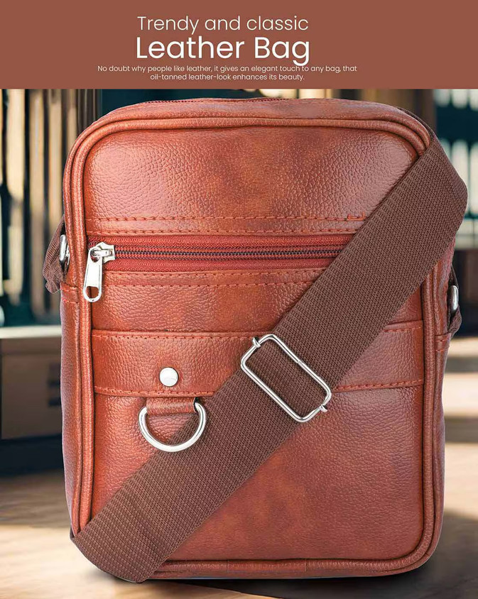 Classic Carryalls Tan Sling Bag Cross Body Messenger Bag Sling Bag