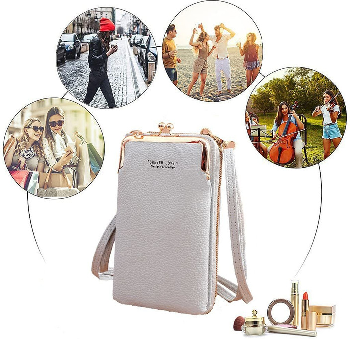 Leather Purse Backpack Wallet Purse SYGA Grey Sling Bag Leather