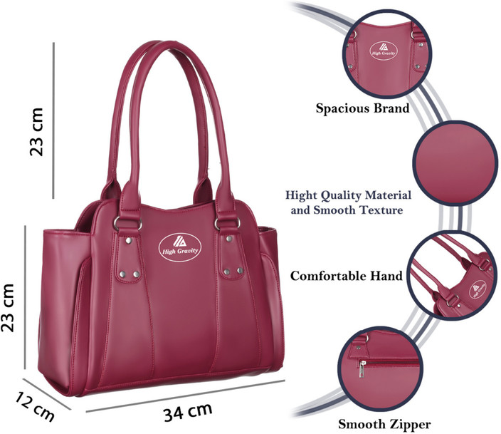Mid Range T Handbag Brand High Gravity Maroon Shoulder Bag