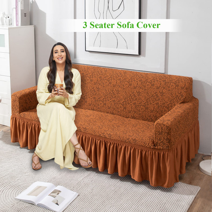 HOKiPO Jacquard Damask Seater Sofa Cover Price in India Buy