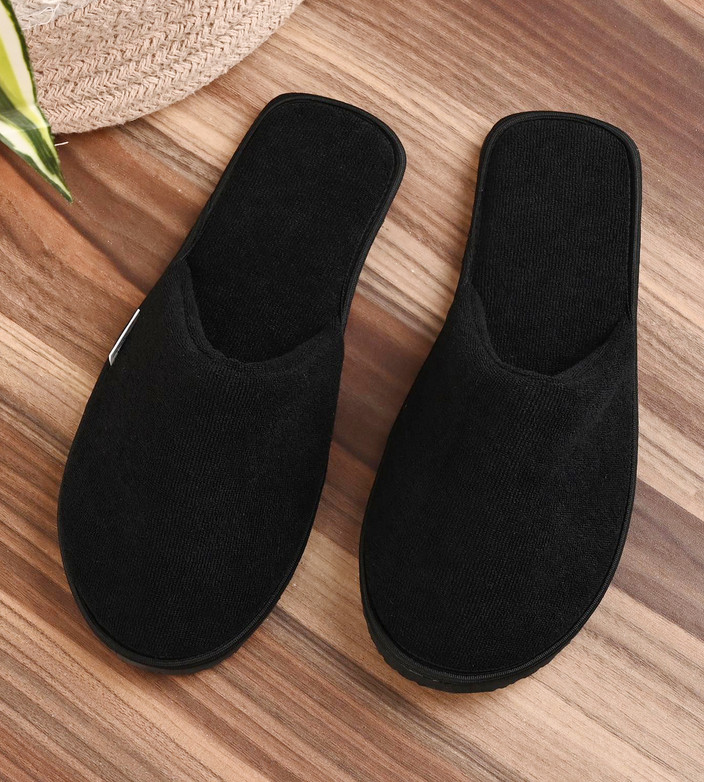 Indoor Slippers Black Home Slippers DOCOSS Indoor Slippers Warm