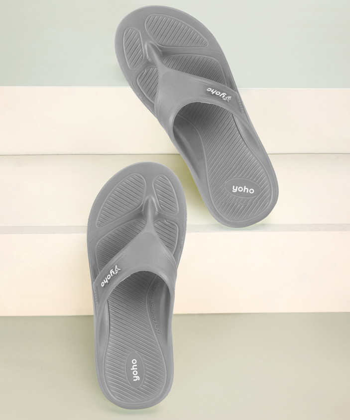 yoho Men Drizzle Soft Slippers| Mild Acupressure Lightweight Anti Skid  Waterproof Flip Flops