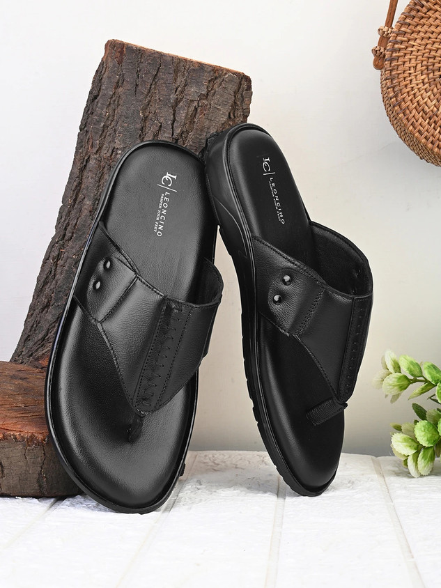 Flipkart Pure Leather Slippers For Mens LEONCINO Men Comfortable Trendy  Pure Leather Slippers Sandals For Daily And Casual Wear Slippers