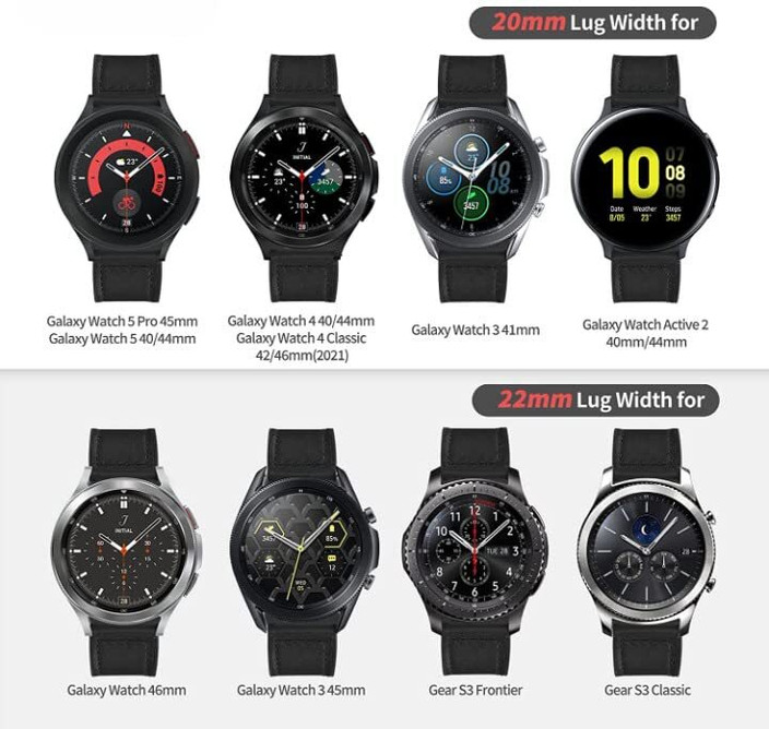 Lug Width 44mm Active Watch Band Size Smart Watch Samsung Galaxy