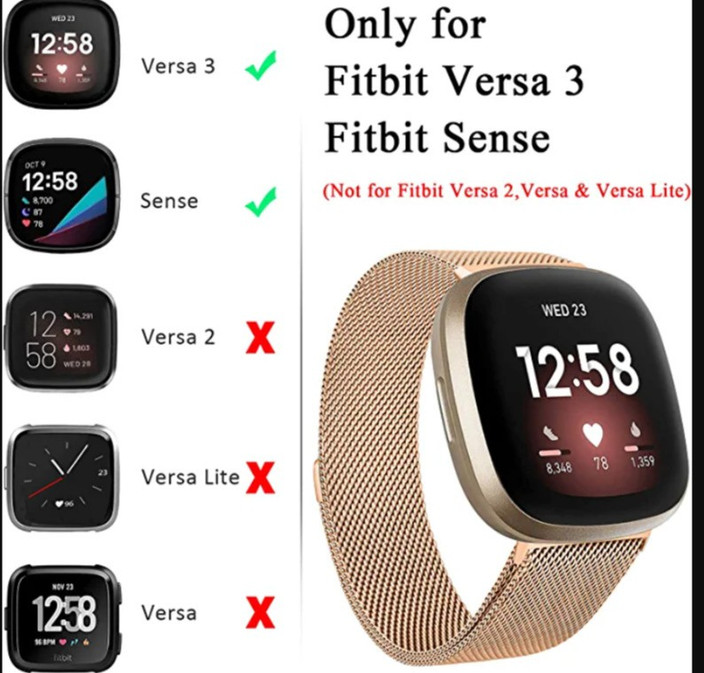 Bracelet Silicone Oumida Pour Fitbit Versa 3/4/Sense - Rouge Corail Réglable