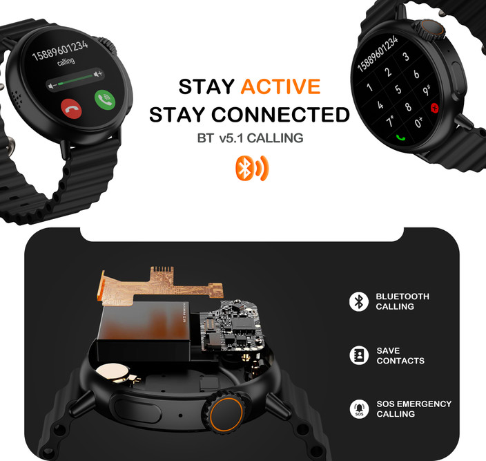 Hammer Active Round Dial Advanced BT Calling with AI