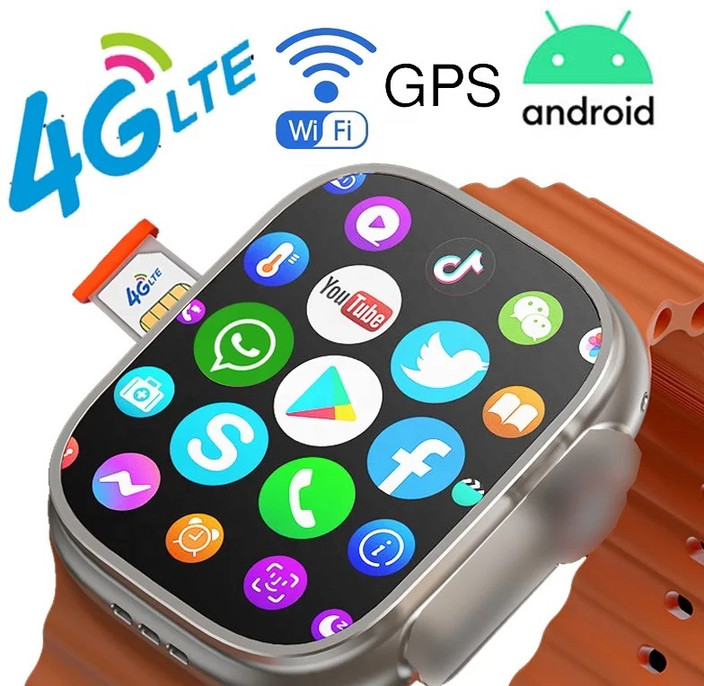maavi New S8 ULTRA Smart Watch Wifi GPS 4G Network 1GB RAM 16GB Storage SIM  Card slot Smartwatch