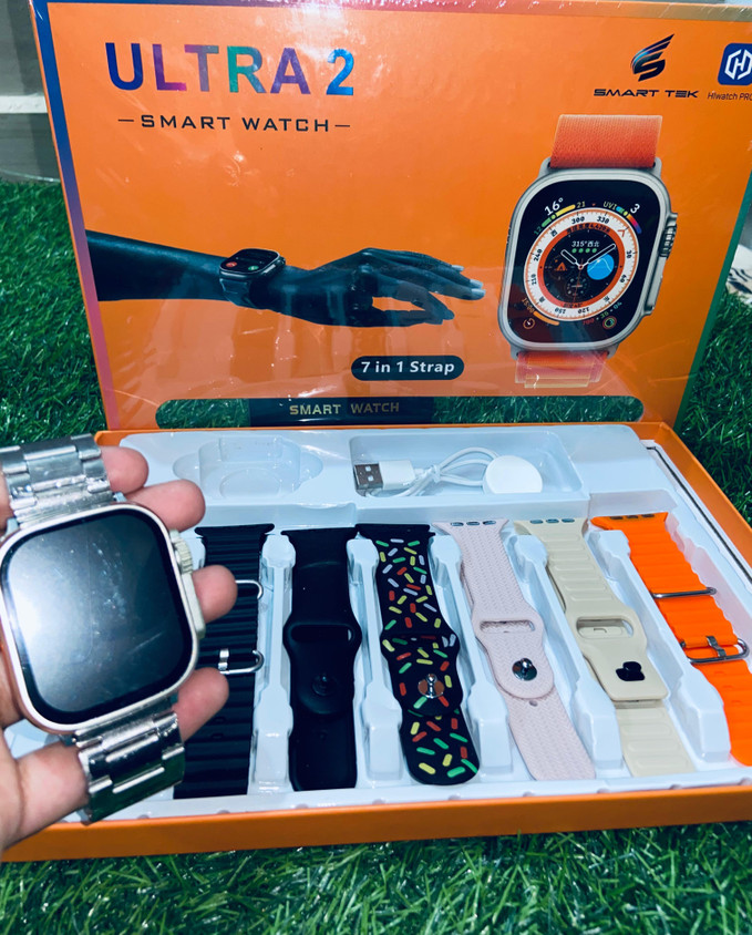 TECHMAZE Ultra Y80 Bluetooth Connectivity Smart Watch with Multicolored Straps 7in1 Smartwatch