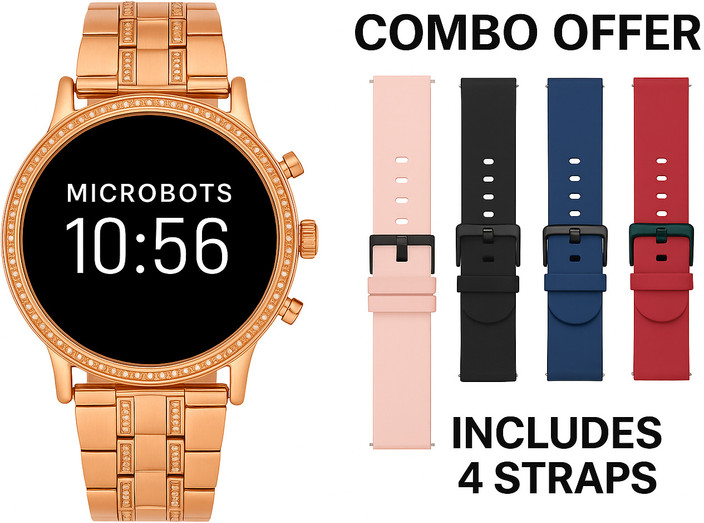 MBS Gen smart watch for girls and women black strap amoled