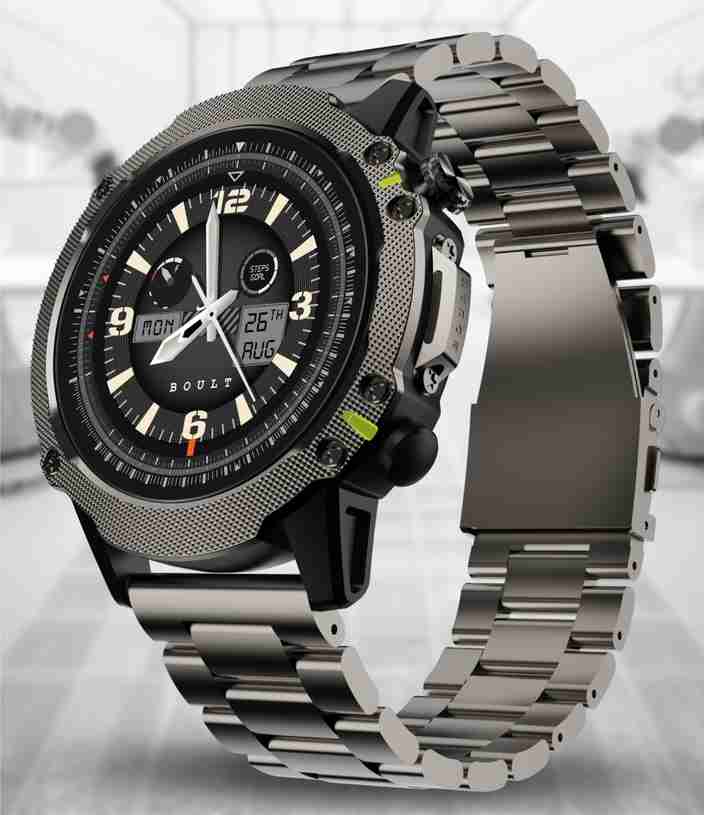 Black Bolt Military Watches BoAt Armour Military Grade Smartwatch With