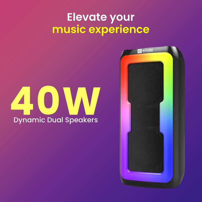 Buy ELIIDE 40W SoundBox 40 Trolley Speaker Hrs Music time