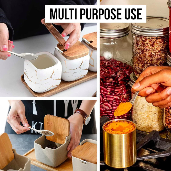 Nestasia Spice Glass Jars With Wooden Lids Glass Spice Jars With