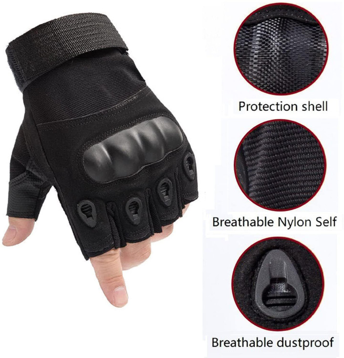 Adley Half Finger Bike Riding Gloves Protection Tactical Hand
