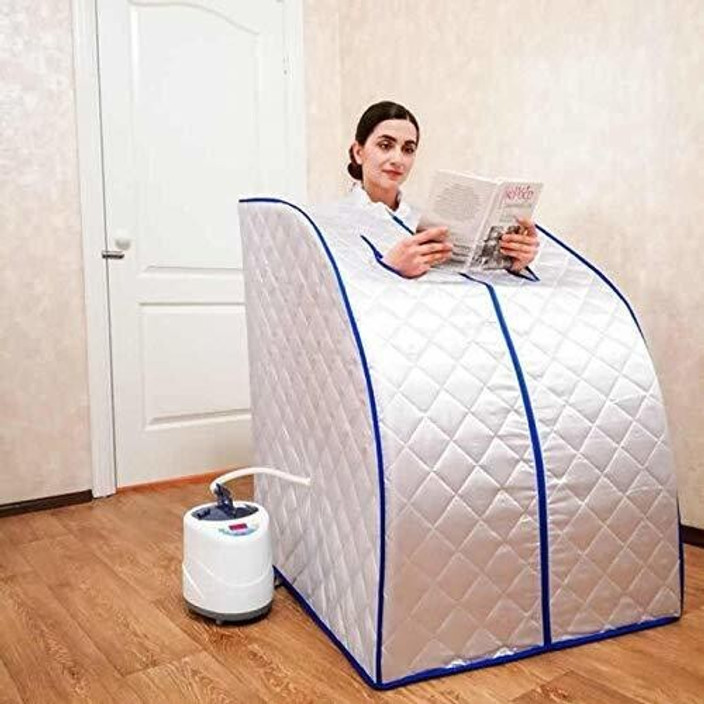 Portable Sauna For Home – 15-Level Steamer, 3L/1200W Fast Heating, Remote Control, Non-Slip Mat (32×32×71 Inch Indoor Sauna Tent)